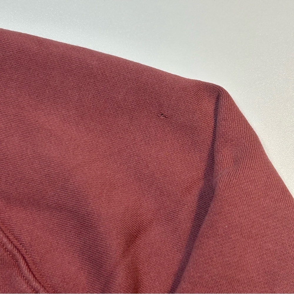 Aritzia Tna Cozy Fleece Perfect Shrunken Sweatshirt Mauve Pink Size M - Picture 4 of 9